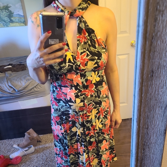 NWT Tropical floral midi halter dress - Picture 13 of 13
